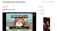 Desktop Screenshot of maplestorygameguide.com