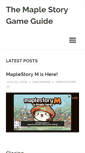 Mobile Screenshot of maplestorygameguide.com