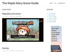 Tablet Screenshot of maplestorygameguide.com
